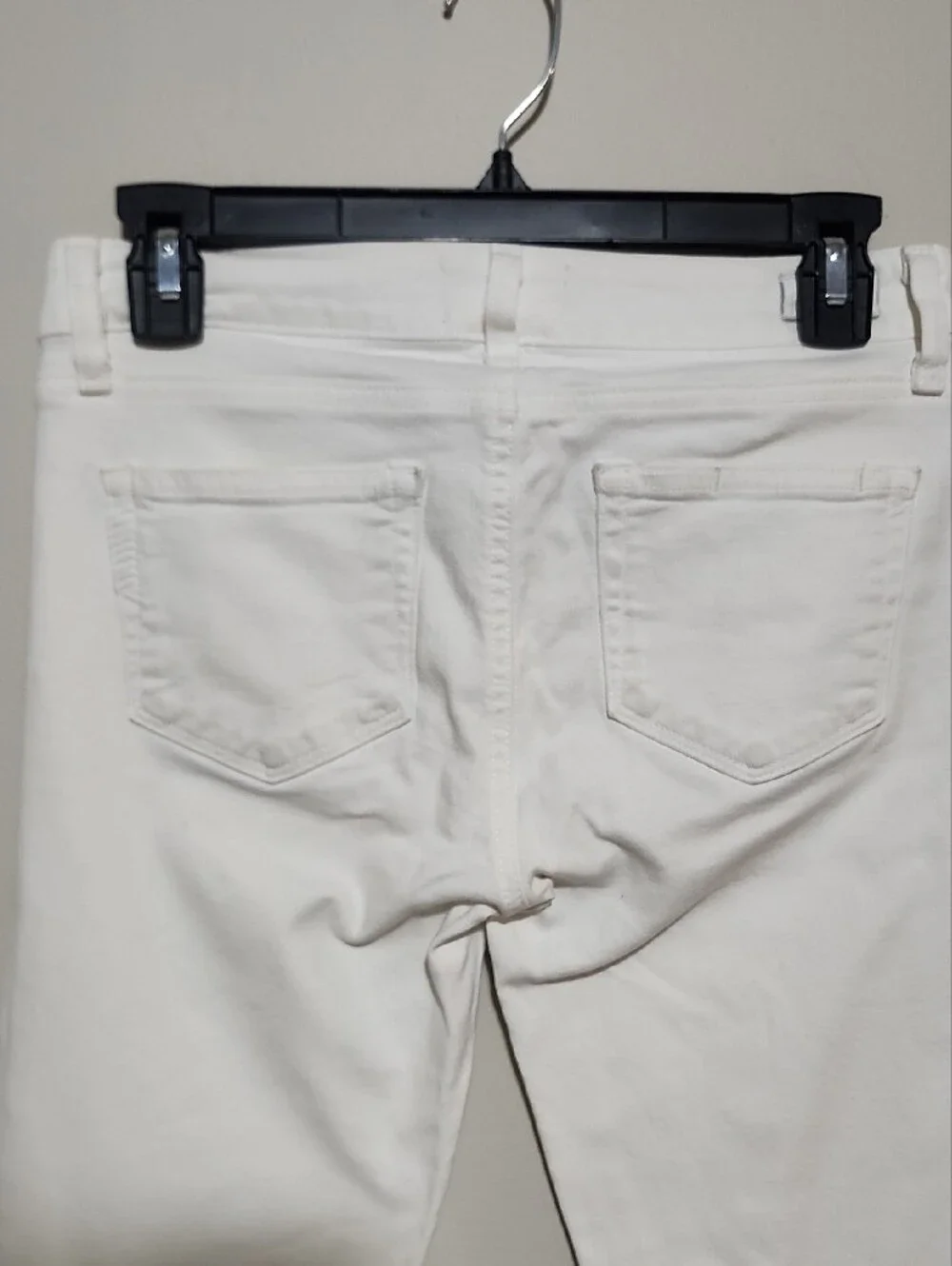 PAIGE Skyline Ankle Peg White Skinjy Neutral Minimlaist Mid Rise Bodycon Fitted
